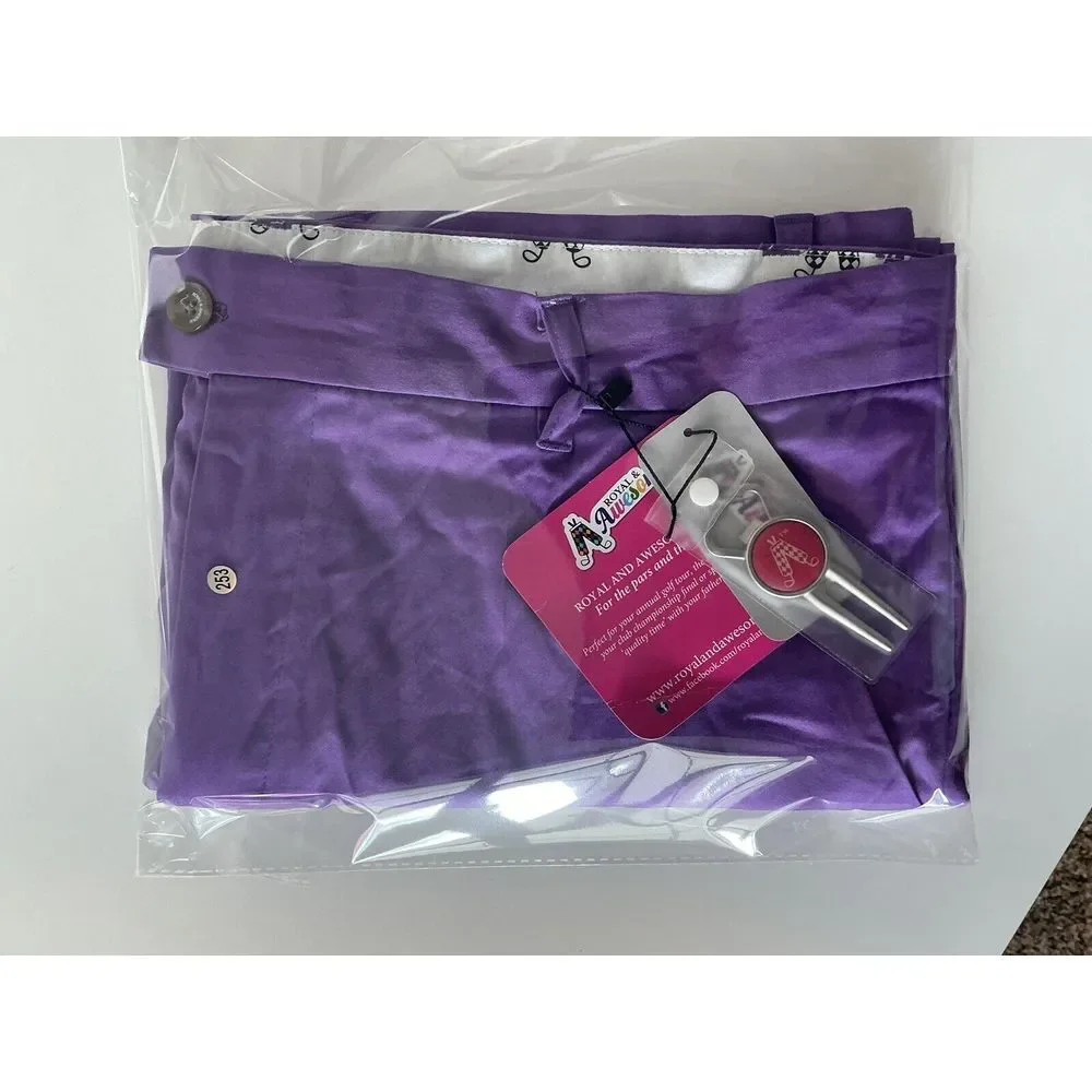 Royal and Awesome Men`s Golf Shorts Purple Patch Golf Shorts + Tool W 42 X10‎